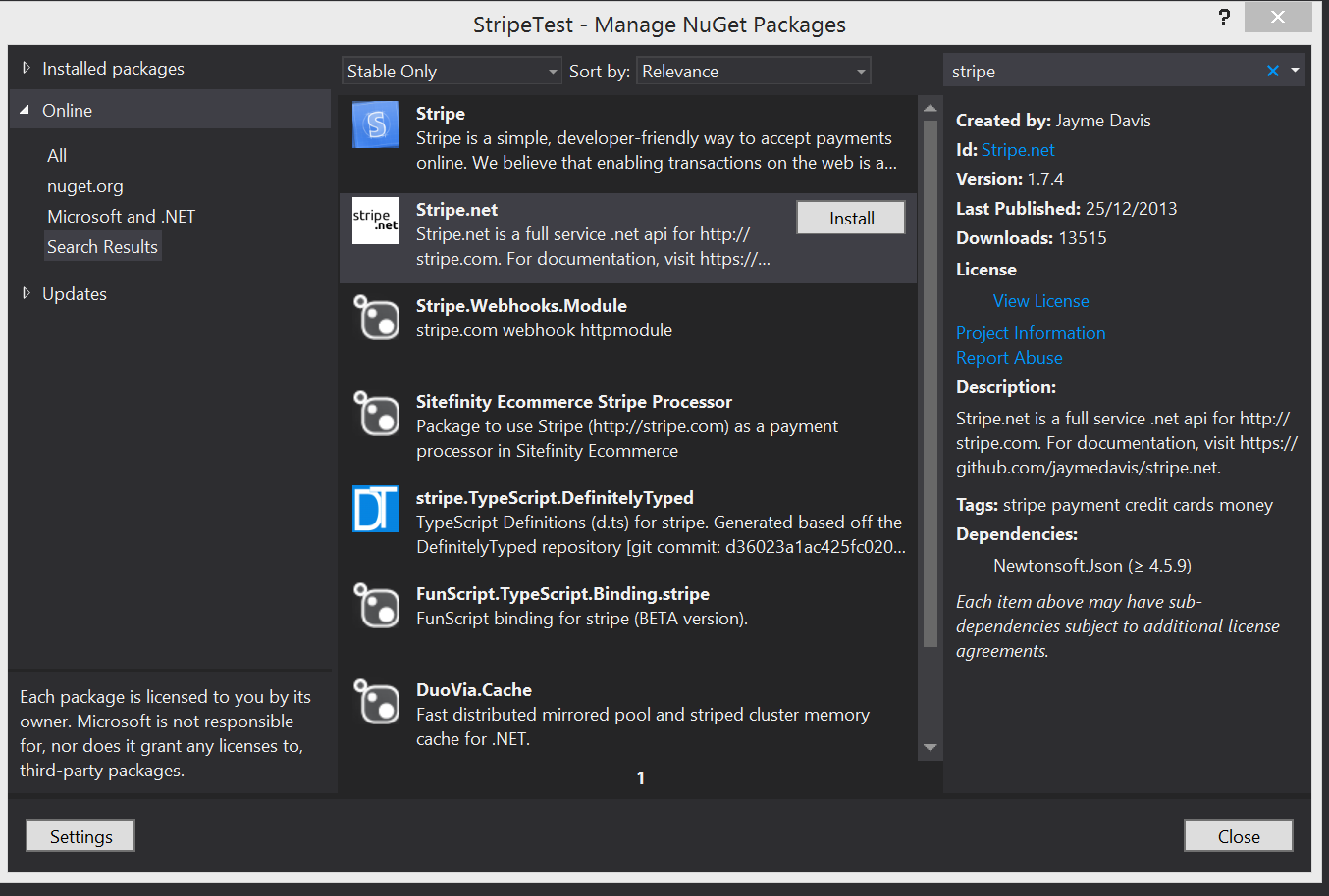 Get Nuget Package