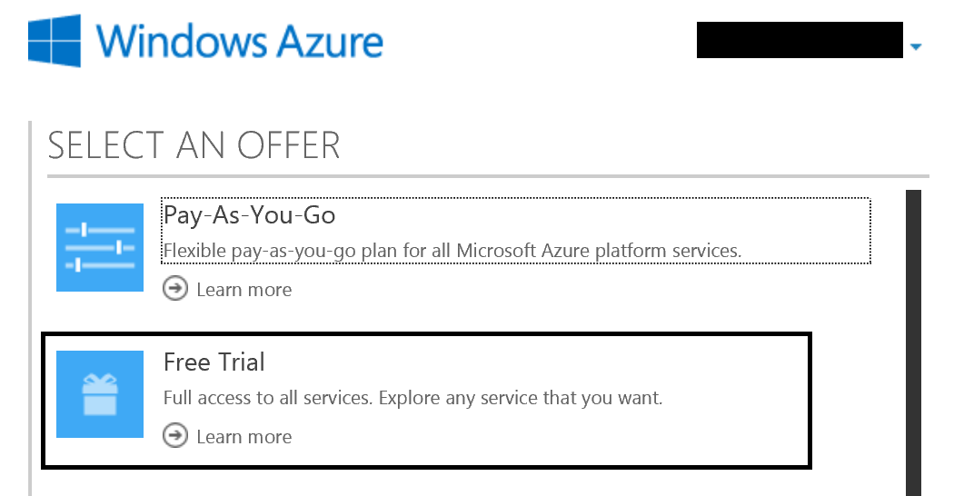 Azure pay as you go