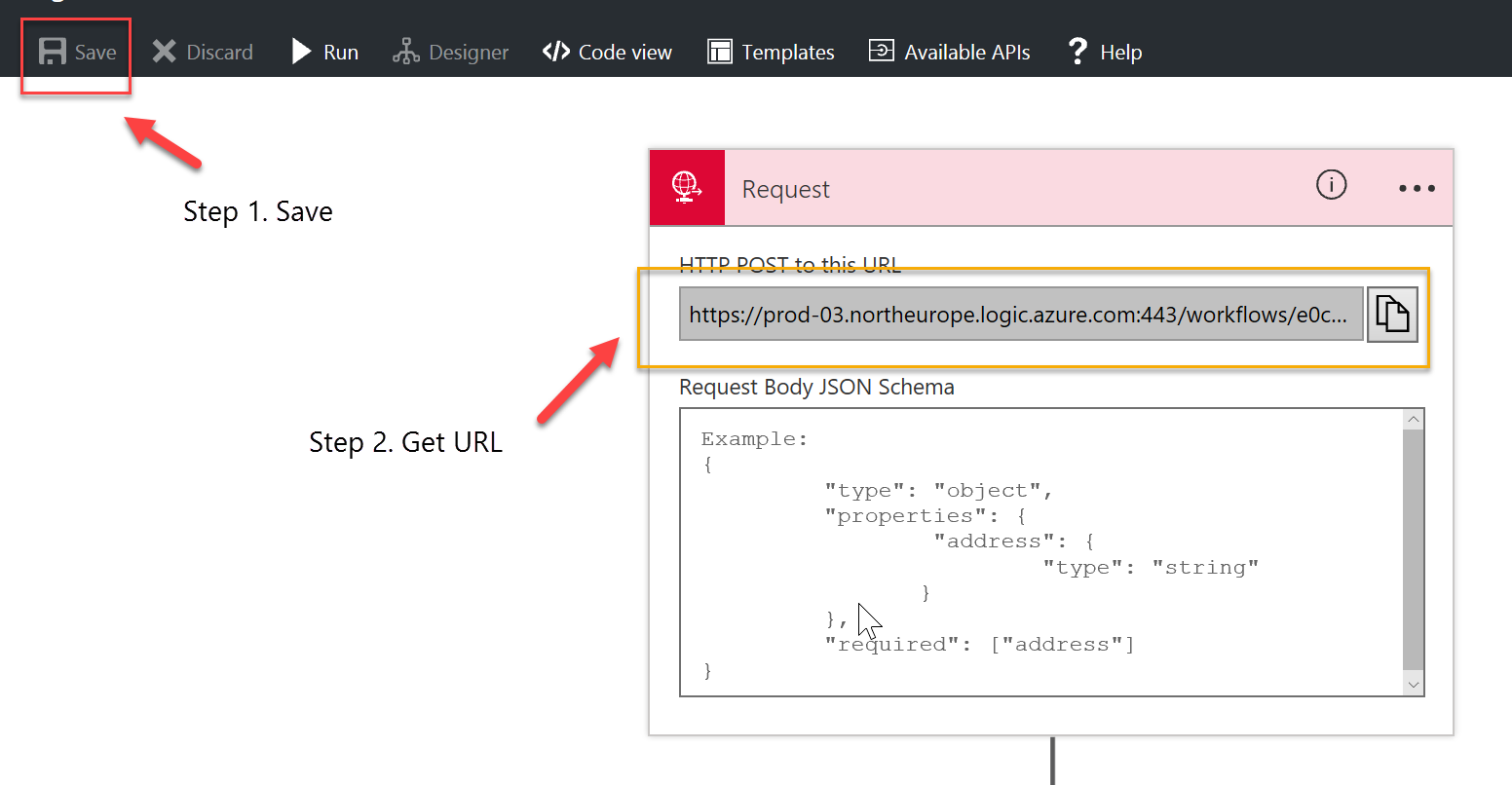 Invoke Azure LogicApp over HTTPS with HTTP triggers
